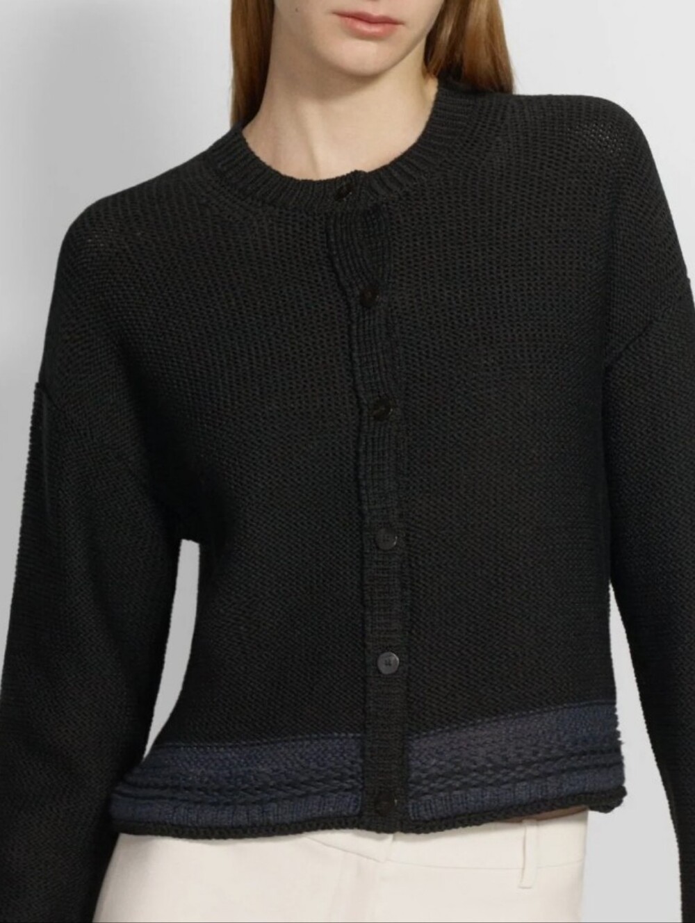 Theory Relaxed Cardigan in Cotton Chainette